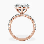 18kt Rose Gold Danica Side Oval Lab Diamond Eternity Ring side right image one