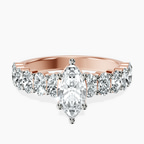14kt Rose Gold Danica Side Oval Lab Diamond Eternity Ring front image