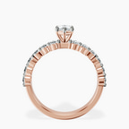 14kt Rose Gold Danica Side Oval Lab Diamond Eternity Ring side right image one
