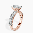 18ct Rose Gold Danica Side Oval Lab Diamond Eternity Ring standing product image one