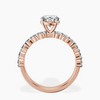 18ct Rose Gold Danica Side Oval Lab Diamond Eternity Ring side right image one