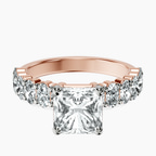 18ct Rose Gold Danica Side Oval Lab Diamond Eternity Ring front image