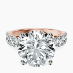 18kt Rose Gold Danica Side Oval Lab Diamond Eternity Ring front image