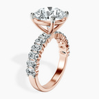 18kt Rose Gold Danica Side Oval Lab Diamond Eternity Ring standing product image one