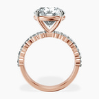 18kt Rose Gold Danica Side Oval Lab Diamond Eternity Ring side right image one