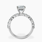Platinum Danica Side Oval Lab Diamond Eternity Ring side right image one