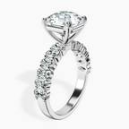 Platinum Danica Side Oval Lab Diamond Eternity Ring standing product image one