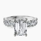 Platinum Danica Side Oval Lab Diamond Eternity Ring front image