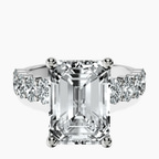 Platinum Danica Side Oval Lab Diamond Eternity Ring front image