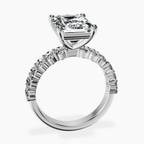 Platinum Danica Side Oval Lab Diamond Eternity Ring side right image one