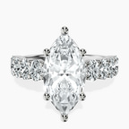 Platinum Danica Side Oval Lab Diamond Eternity Ring front image