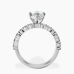 Platinum Danica Side Oval Lab Diamond Eternity Ring side right image one