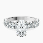 Platinum Danica Side Oval Lab Diamond Eternity Ring front image