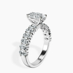 Platinum Danica Side Oval Lab Diamond Eternity Ring standing product image one