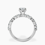 Platinum Danica Side Oval Lab Diamond Eternity Ring side right image one