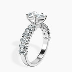 1.45 ct. pear Danica Side Oval Ring in 18kt white gold standing product image one