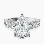 Platinum Danica Side Oval Lab Diamond Eternity Ring front image
