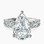 Platinum Danica Side Oval Lab Diamond Eternity Ring front image