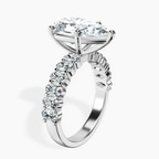 Platinum Danica Side Oval Lab Diamond Eternity Ring standing product image one