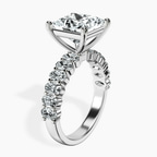 Platinum Danica Side Oval Lab Diamond Eternity Ring standing product image one