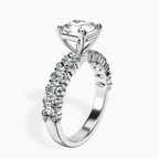 9ct White Gold Danica Side Oval Lab Diamond Eternity Ring standing product image one
