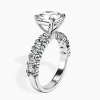 Platinum Danica Side Oval Lab Diamond Eternity Ring standing product image one