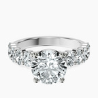 Platinum Danica Side Oval Lab Diamond Eternity Ring front image