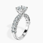 Platinum Danica Side Oval Lab Diamond Eternity Ring standing product image one