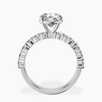 Platinum Danica Side Oval Lab Diamond Eternity Ring side right image one