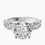Platinum Danica Side Oval Lab Diamond Eternity Ring front image
