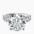 Platinum Danica Side Oval Lab Diamond Eternity Ring front image