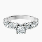 Platinum Danica Side Oval Lab Diamond Eternity Ring front image