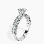 Platinum Danica Side Oval Lab Diamond Eternity Ring standing product image one