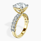 18kt Yellow Gold Danica Side Oval Lab Diamond Eternity Ring standing product image one