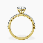 10kt Yellow Gold Danica Side Oval Lab Diamond Eternity Ring side right image one