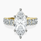 14kt Yellow Gold Danica Side Oval Lab Diamond Eternity Ring front image
