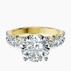 18kt Yellow Gold Danica Side Oval Lab Diamond Eternity Ring front image