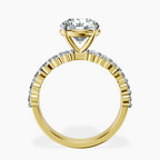18kt Yellow Gold Danica Side Oval Lab Diamond Eternity Ring side right image one