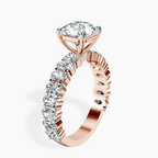 18ct Rose Gold Lillian Side Oval Lab Diamond Eternity Ring standing product image one