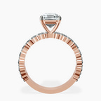 18ct Rose Gold Lillian Side Oval Lab Diamond Eternity Ring side right image one