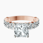 10kt Rose Gold Lillian Side Oval Lab Diamond Eternity Ring front image