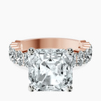 10kt Rose Gold Lillian Side Oval Lab Diamond Eternity Ring front image