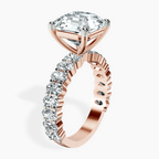 10kt Rose Gold Lillian Side Oval Lab Diamond Eternity Ring standing product image one