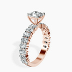 14kt Rose Gold Lillian Side Oval Lab Diamond Eternity Ring standing product image one
