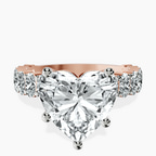 18kt Rose Gold Lillian Side Oval Lab Diamond Eternity Ring front image