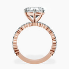 18kt Rose Gold Lillian Side Oval Lab Diamond Eternity Ring side right image one