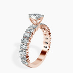 10kt Rose Gold Lillian Side Oval Lab Diamond Eternity Ring standing product image one