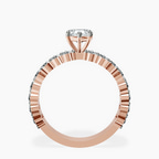 10kt Rose Gold Lillian Side Oval Lab Diamond Eternity Ring side right image one