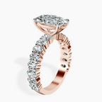 10kt Rose Gold Lillian Side Oval Lab Diamond Eternity Ring standing product image one