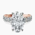 10kt Rose Gold Lillian Side Oval Lab Diamond Eternity Ring front image